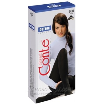 Колготки с хлопком Conte Cotton 400 den